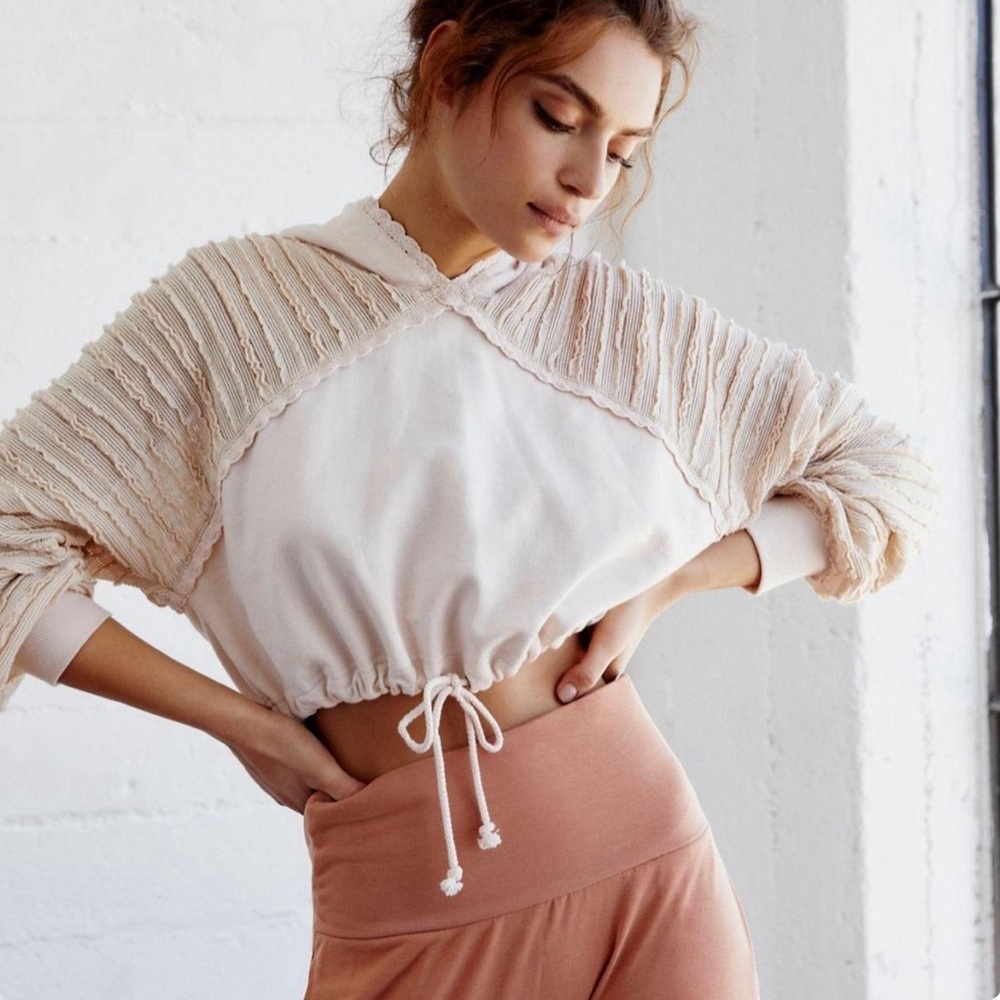 Free People Movement Lucky Layer Cropped Hoodie